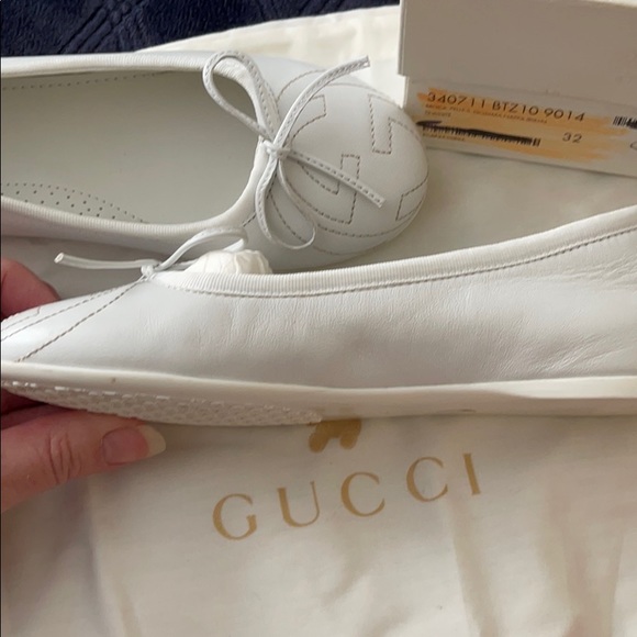 Gucci White Gomma Nappa Iris Sz 32 - Picture 11 of 14